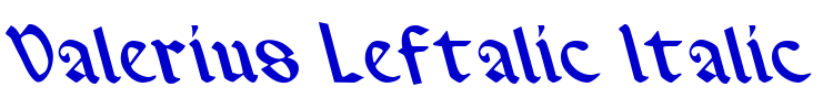 Valerius Leftalic Italic الخط